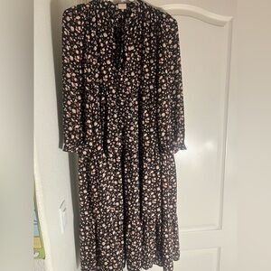 Levi’s black soft floral patterned dress